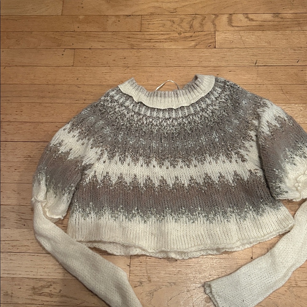 Free People Fair isle style sweater small
